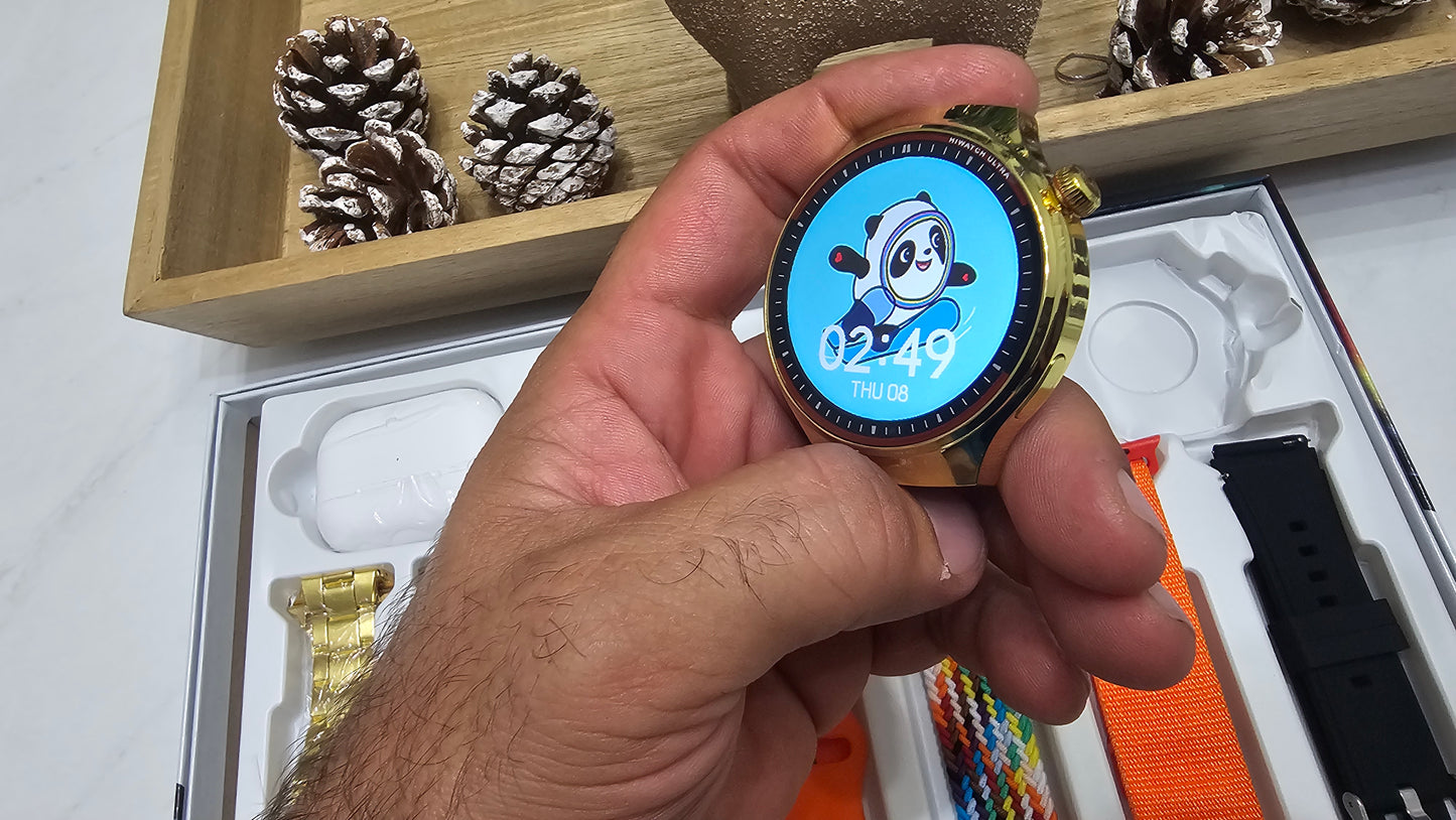 Combo de 3 Smartwatch+ Earphones+ 7 correas