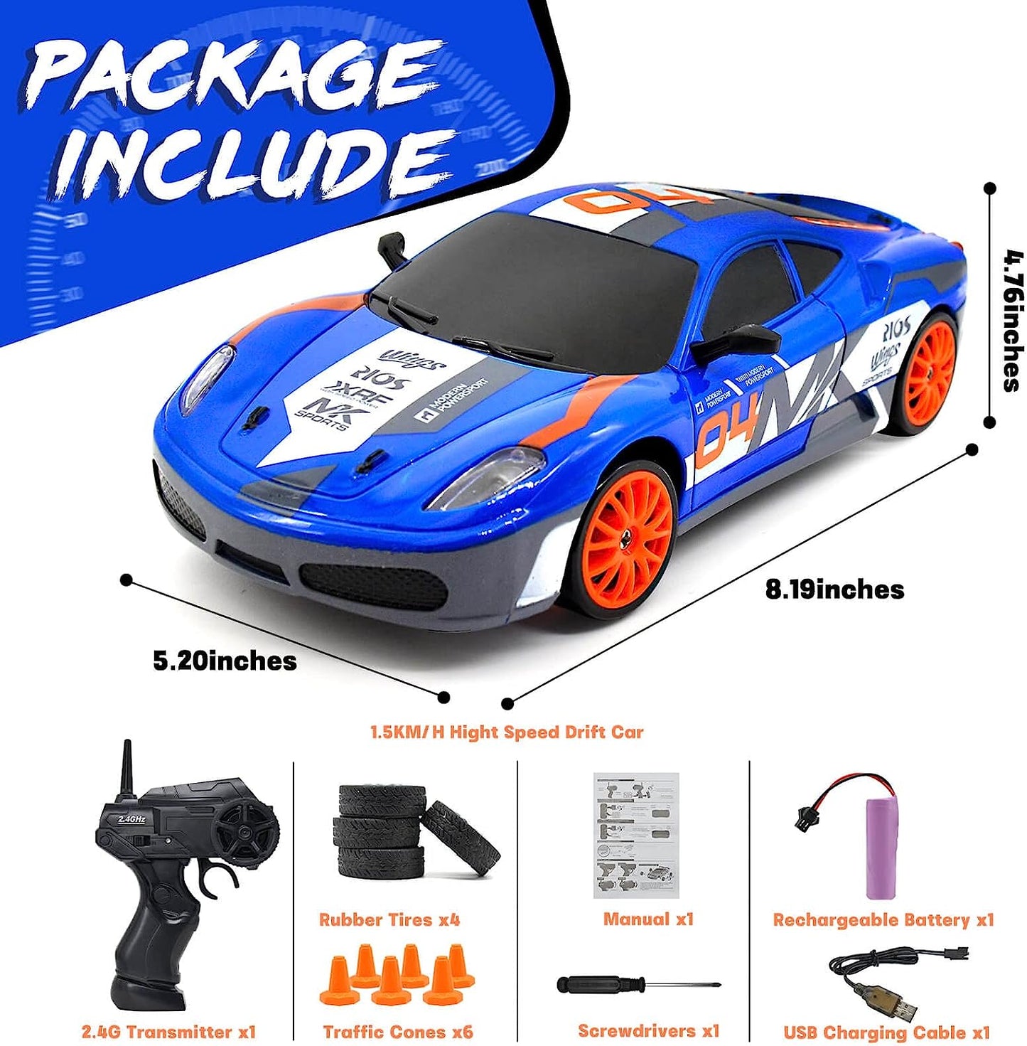 RC Drift car 1:24 Scale