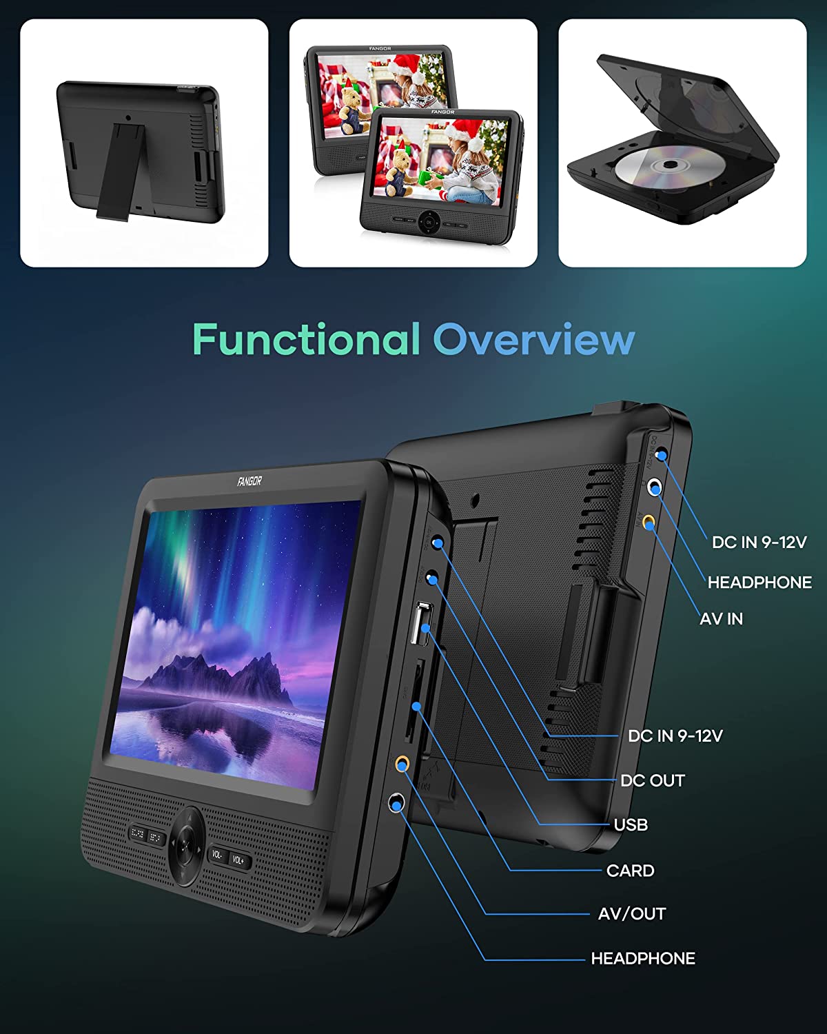 DVD Doble para Autos 7.5"