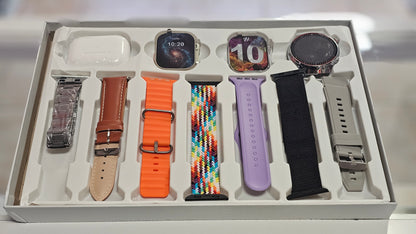 Combo de 3  Smartwatch+ Earphones+ 7 correas