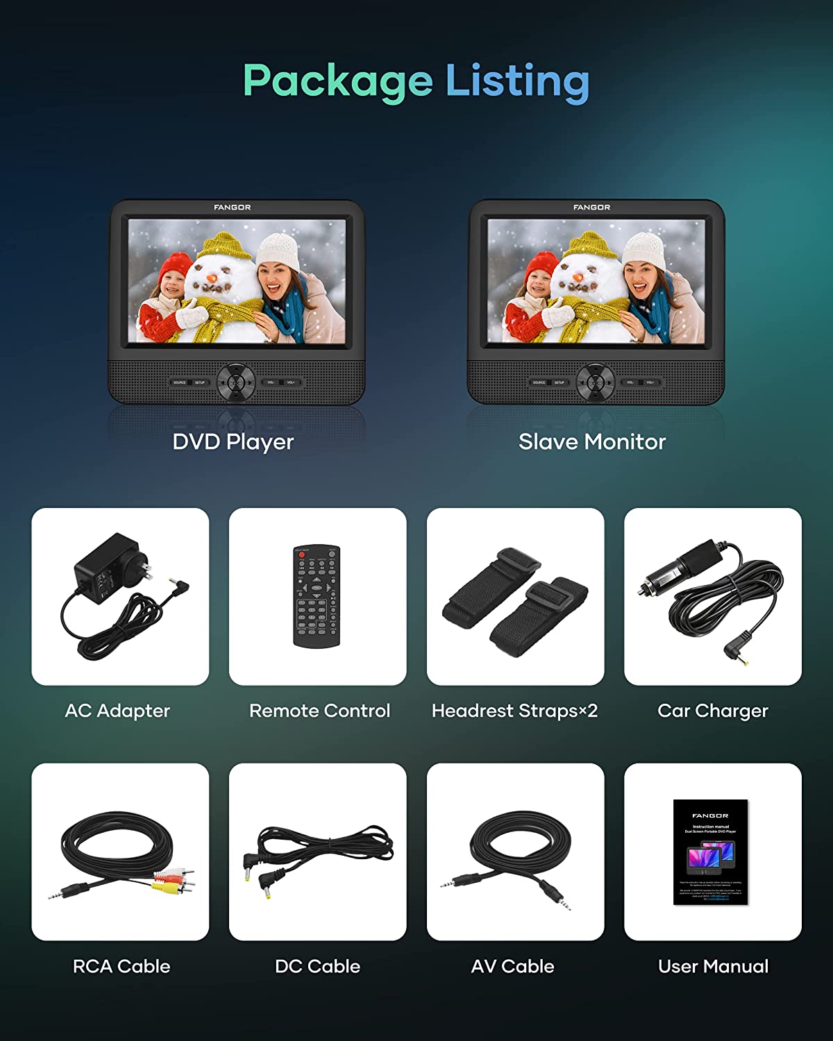 DVD Doble para Autos 7.5"
