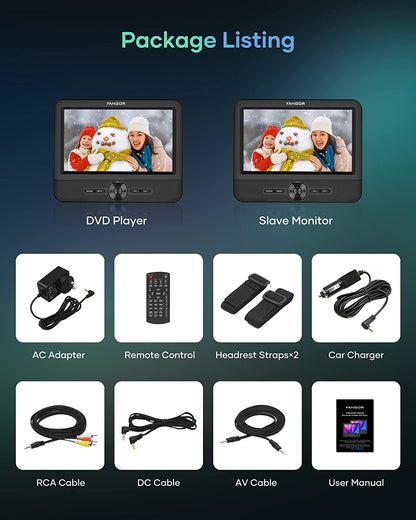 DVD Doble para Autos 7.5"